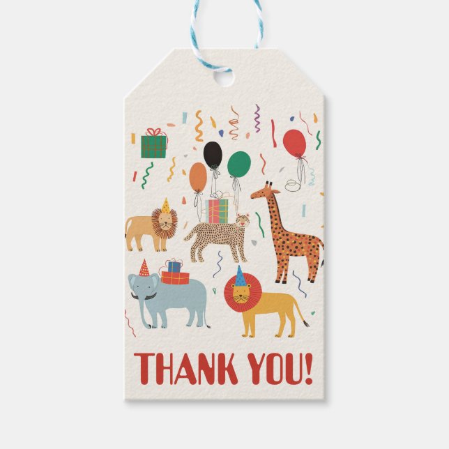 Etiqueta Para Presente Segundo aniversário Selva (Frente)