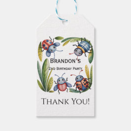 Etiqueta Para Presente Segundo de Insetos de Insetos Coloridos. Festa de 