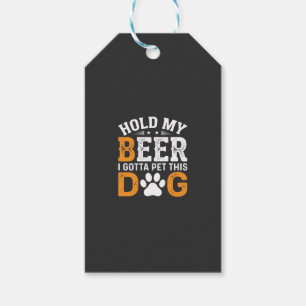 Etiqueta Para Presente Segure Minha Cerveja Amante de Cachorro