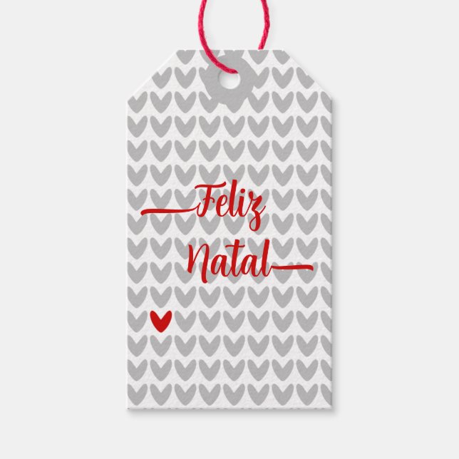 Etiqueta Para Presente Seja meu Namorados Knit Bot Gift (Frente)