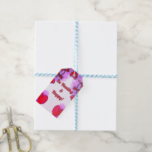 Etiqueta Para Presente Seja saudável e feliz com a etiqueta do presente