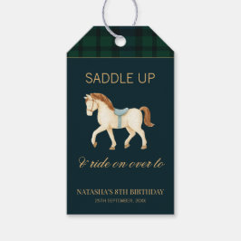 Etiqueta Para Presente Selle Up Vintage Préppy Aniversário de Cavalo 