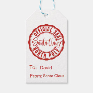 Etiqueta Para Presente Selo Oficial de Santa Claus