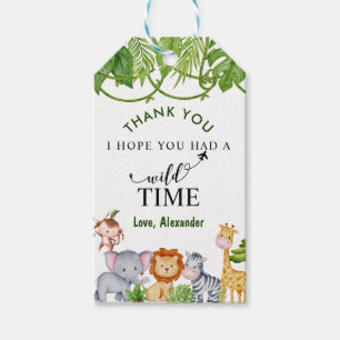 Etiqueta Para Presente Selva Selvagem Safari Tropical