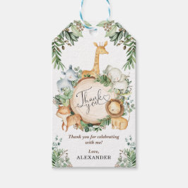 Etiqueta Para Presente Selva Selvagem Selvagem Safari Selvagem Um Anivers