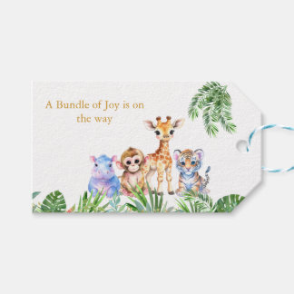Etiqueta Para Presente Selva Tropical Animais