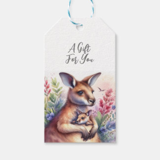 Etiqueta Para Presente Selvagem Animal Kangaroo