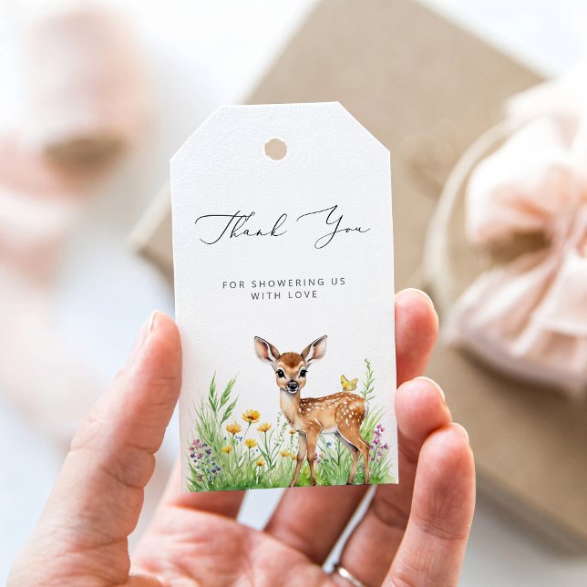 Etiqueta Para Presente Selvagem No Caminho, Chá de fraldas Obrigado (Criador carregado)