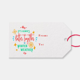 Etiqueta Para Presente Sempre Melhor Juntos no Natal, Natal, ZSG