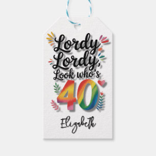 Etiqueta Para Presente Senhor Senhor Olhe Quem Está Fazendo 40 Anos Festa