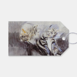 Etiqueta Para Presente Senhora com um gato de Cinza (por Giovanni Boldini