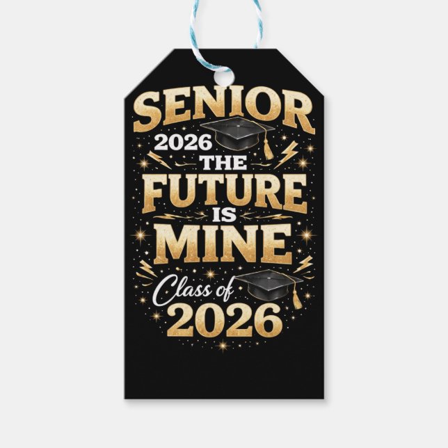 Etiqueta Para Presente Senior 2026 – The Future is Mine (Frente)