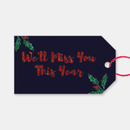 Etiqueta Para Presente Sentiremos sua falta de Natal de Distância Social