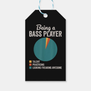 Etiqueta Para Presente Ser um Músico Baixista Tocador de Guitarra Baixo E