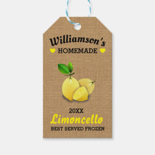 Etiqueta Para Presente Serapilheira rústica caseiro de Limoncello dos