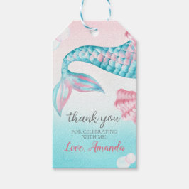 Etiqueta Para Presente Sereia com aquarela