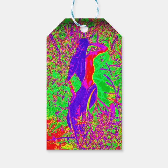 Etiqueta Para Presente sereia hippie roxa-roxa (Frente)