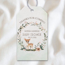 Etiqueta Para Presente Serene Nature Deer Baby Shower