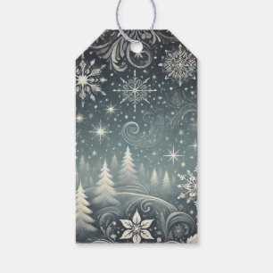 Etiqueta Para Presente Serene Snowy Forest Gift Tags