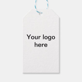 Etiqueta Para Presente Seu logotipo aqui é branco, mínimo