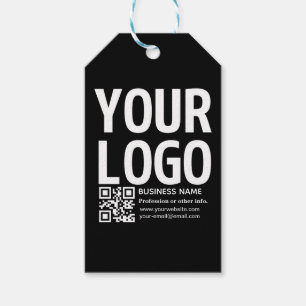 Etiqueta Para Presente Seu logotipo c/ código QR editável e texto