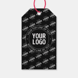 Etiqueta Para Presente Seu logotipo e texto personalizável com padrão de