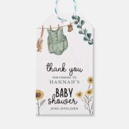 Etiqueta Para Presente Sexo - Neutro Boho | Chá de fraldas de aquarelas