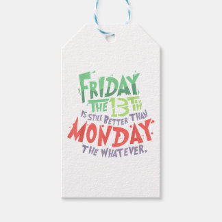 Etiqueta Para Presente Sexta-feira o 13 é melhor que segunda-feira o que 