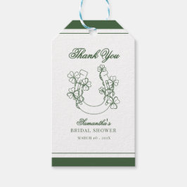 Etiqueta Para Presente Shamrock Horseshoe Bridal Shower Thank You