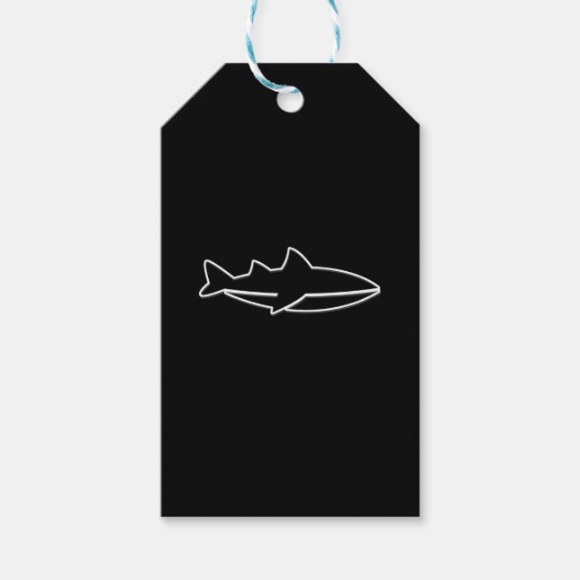 Etiqueta Para Presente Shark Lineart (Frente)