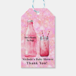 Etiqueta Para Presente She’s Ready To Pop Girl Baby Shower Thank You