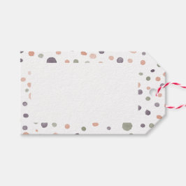 Etiqueta Para Presente Shea Confetti Watercolor Dots Gift Tag