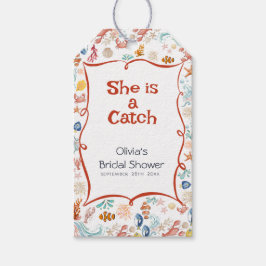 Etiqueta Para Presente She's a Catch Bridal Shower Thank You Favor