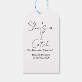 Etiqueta Para Presente She's a catch champagne bottle bachelorette weeken