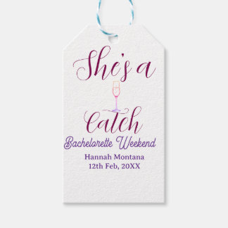 Etiqueta Para Presente She's a catch champagne bottle bachelorette weeken