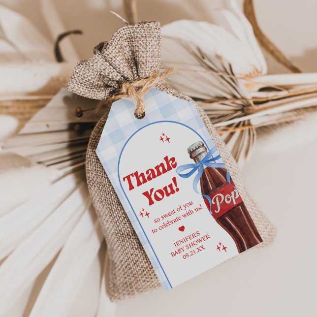 Etiqueta Para Presente She's Ready to Pop Soda Baby Shower (Criador carregado)