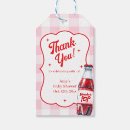 Etiqueta Para Presente She's Ready to Pop Soda Baby Shower Gift Tags