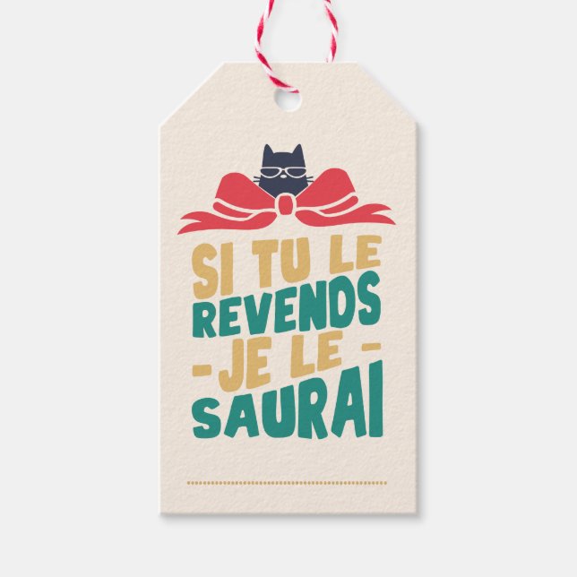 Etiqueta Para Presente Si tu le vingds je le saurais (Frente)