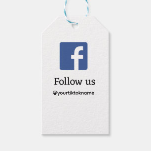 Etiqueta Para Presente siga-nos facebook username social media add QR