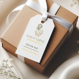 Etiqueta Para Presente Silly Goose Sage Green Gender Neutral Baby Shower