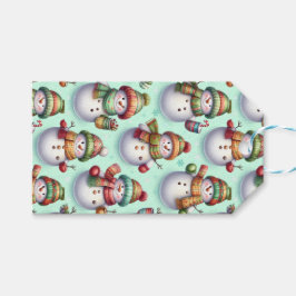 Etiqueta Para Presente Silly Snowmen