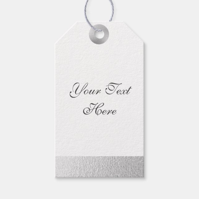 Etiqueta Para Presente Silver Foil (Frente)