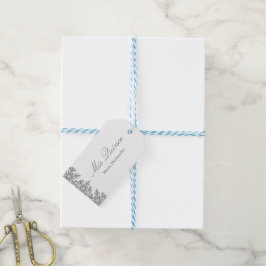 Etiqueta Para Presente Silver Snowflake Winter Quinceanera