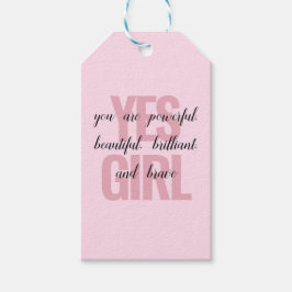 Etiqueta Para Presente Sim Garota, Você É Uma Impressão De Garota Motivad