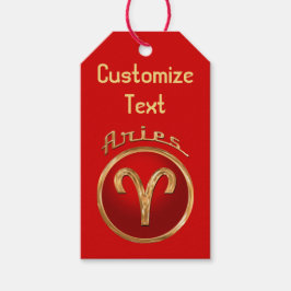 Etiqueta Para Presente Símbolo Aries Zodiac