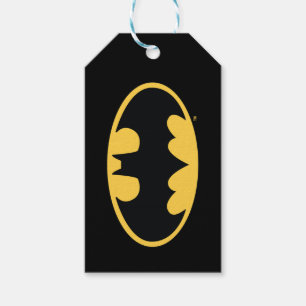 Etiqueta Para Presente Símbolo Batman   Logotipo Oval