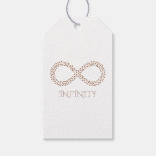 Etiqueta Para Presente Símbolo de Infinito de Folhas Pendurado na Parede