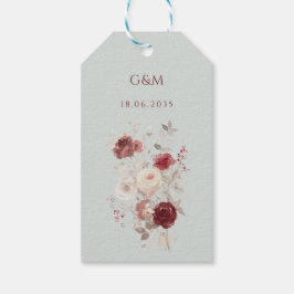 Etiqueta Para Presente Simple Dove Grey Watercolor Wildflower Floral 