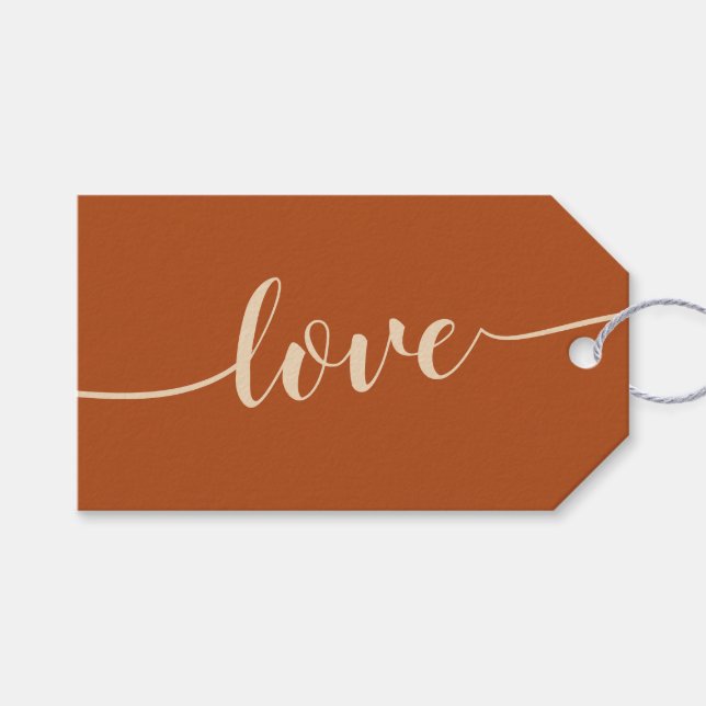 Etiqueta Para Presente Simple Love Script (Frente (horizontal))