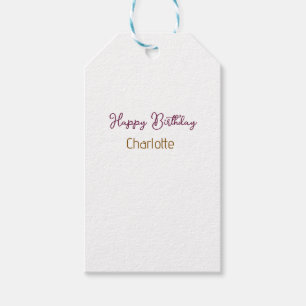 Etiqueta Para Presente SIMPLE MINIMAL.CUTE ADICIONE NOME BEBÊ feliz anive